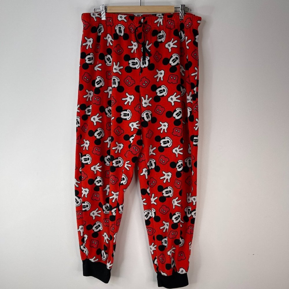 DISNEY MICKEY MOUSE Women Fleece Pajama Lounge Bottoms Pant Size XL